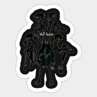 Wolf Quints Dark Sticker